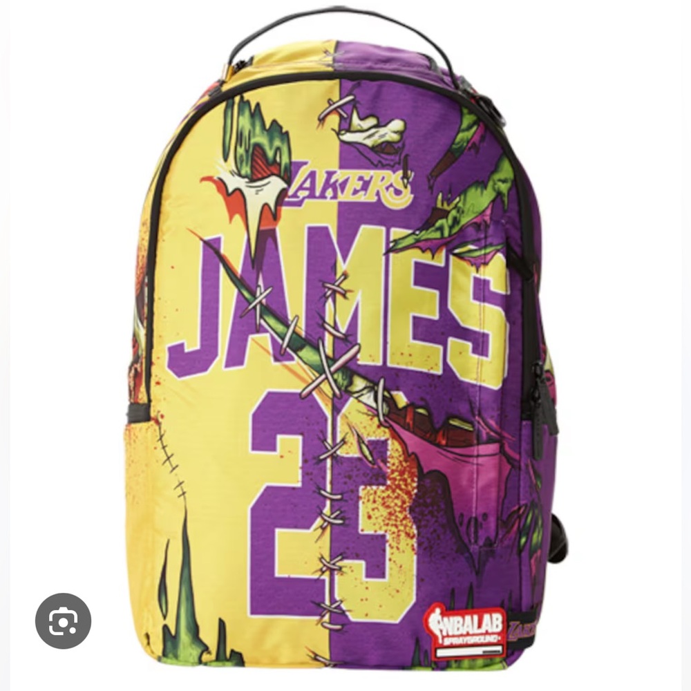 LeBron James los Angeles lakers sprayground zombie player backpack